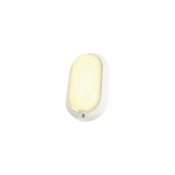 SLV TERANG 200 Outdoor Decken- und Wandleuchte, LED, 3000K, IP44, oval, weiß (229931)