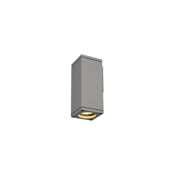 ARDEBO.de SLV THEO WALL Outdoor Wandleuchte, QPAR51, eckig, grau, max. 35W (229524)