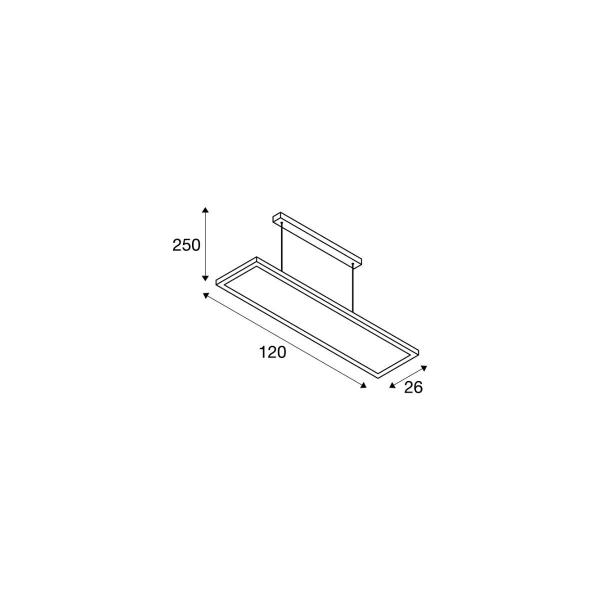 SLV WORKLIGHT DALI Pendelleuchte, schwarz, 57W, 4000K, 80° (1005395)