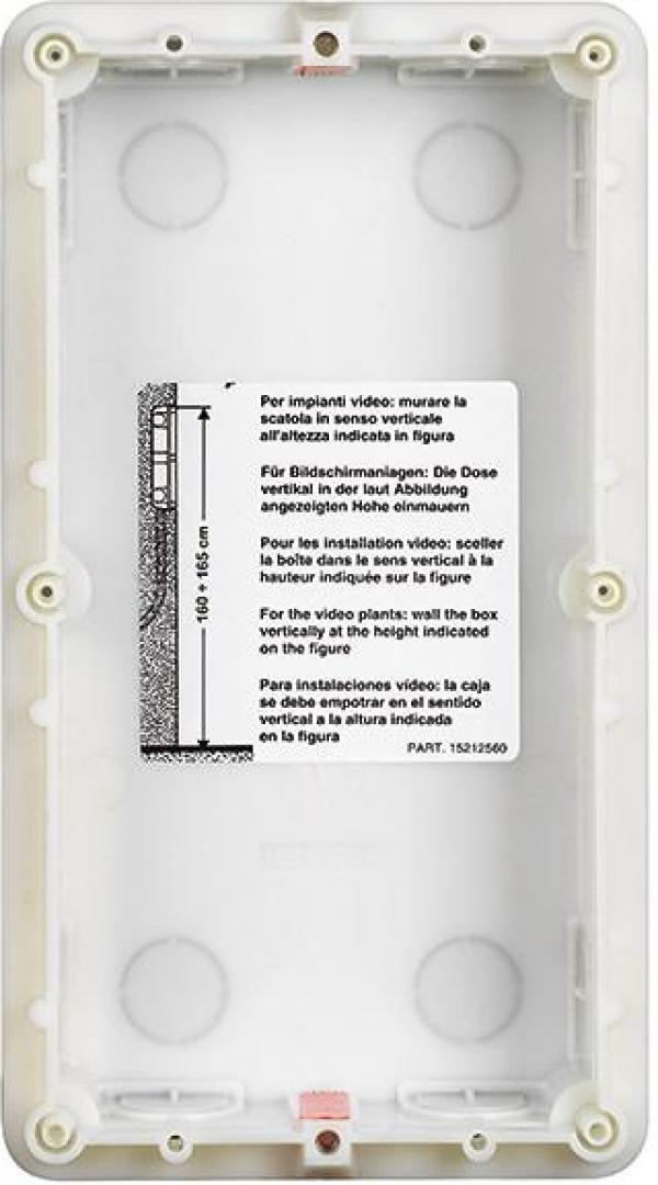 ARDEBO.de Bticino (350020) 2-moduliger Unterputzkasten zum Einbau der SFERA und LINEA 3000 Türstationen