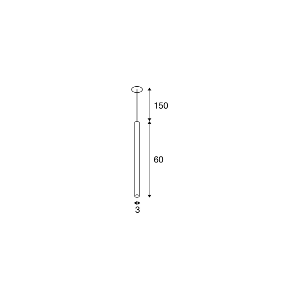 SLV HELIA 30 Pendelleuchte, LED, 3000K, rund, schwarz, Einbauversion (158400)