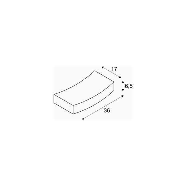 SLV PLASTRA 102 CURVE Wandleuchte, weißer Gips, QT-DE12, max. 100 W (148012)