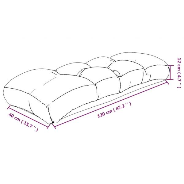 Palettenkissen Blattmuster 120x40x12 cm Stoff