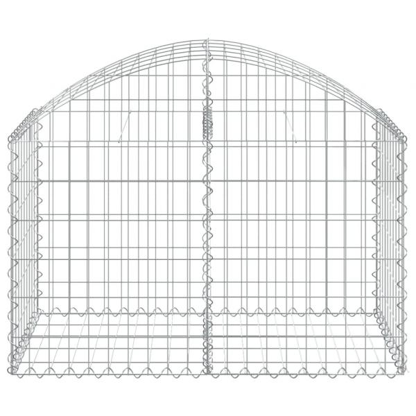 Gabione mit Hochbogen 100x50x60/80 cm Verzinktes Eisen