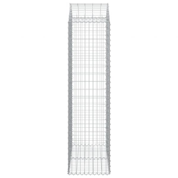 Gabione mit Hochbogen 100x50x180/200 cm Verzinktes Eisen