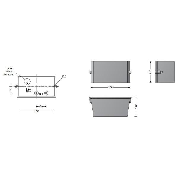 Bega 22396K3 Wandleuchte, 60W, E27, grafit