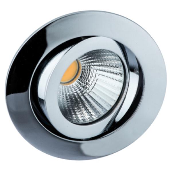 ARDEBO.de - LED Einbaustr. 7W, chrom, rund 2000-2800K DimmToWarm, 40°,