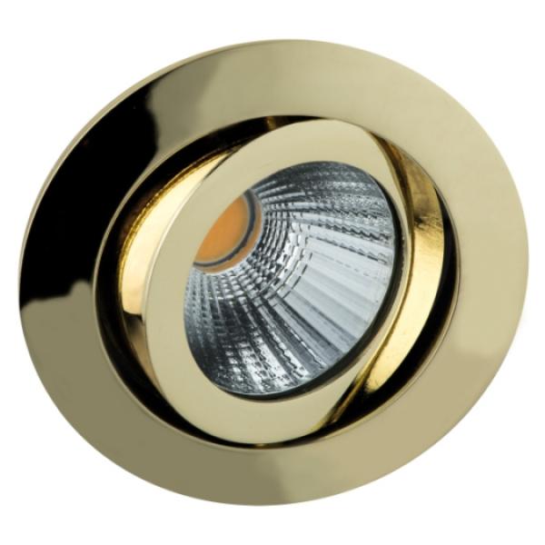 ARDEBO.de - LED Einbaustr. 7W, gold, rund 2000-2800K DimmToWarm, 40°,