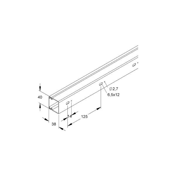 Kleinhuis HKL4040.5 Leitungsführungskanal 40x40x2000mm, PVC, sepiabraun