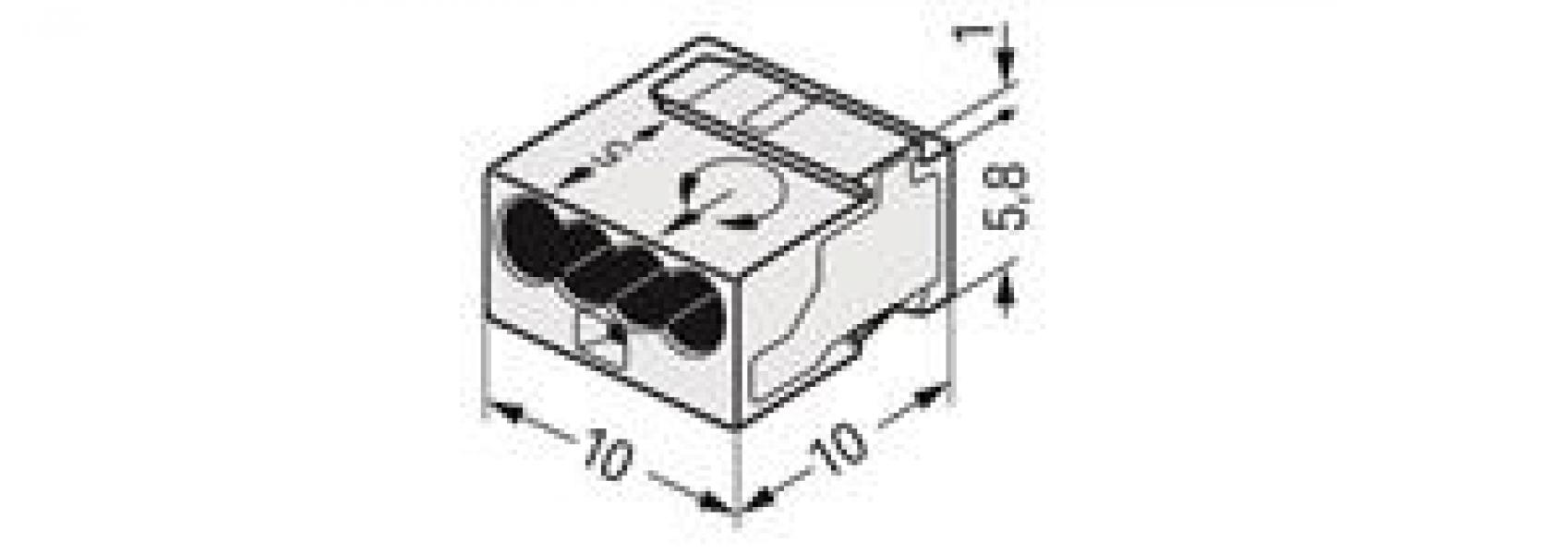 WAGO Kontakttechnik WAGO-Micro-Klemmen 4x0,6-0,8qmm Farbe: lichtgrau (100 ST)