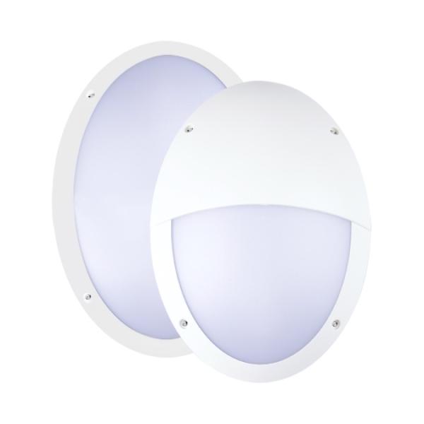 LED'S LIGHT LED BULKHEAD IP66 IK10 E27 WHITE OVAL MAX. 23W