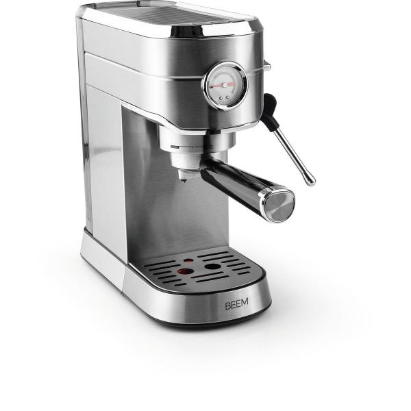 BEEM Espresso Ultimate Espresso-Siebträgermaschine, 1450 W, 1 L Wassertank, Edelstahl/schwarz