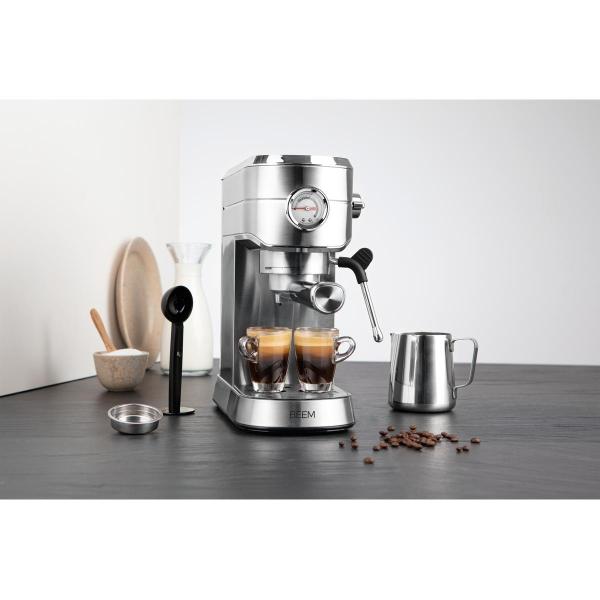 BEEM Espresso Ultimate Espresso-Siebträgermaschine, 1450 W, 1 L Wassertank, Edelstahl/schwarz