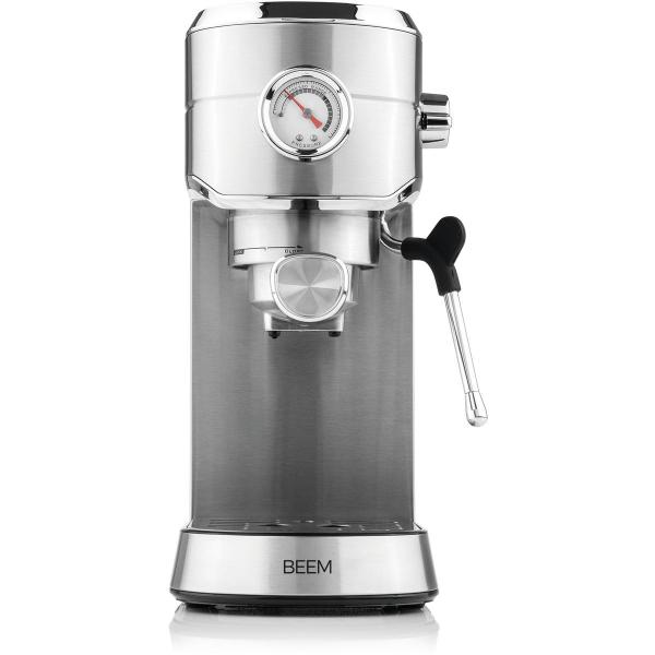 BEEM Espresso Ultimate Espresso-Siebträgermaschine, 1450 W, 1 L Wassertank, Edelstahl/schwarz