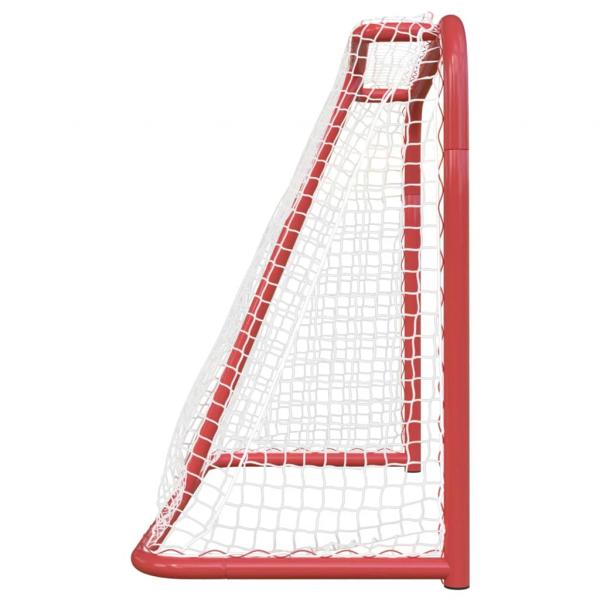 Hockey-Tor Rot und Weiß 183x71x122 cm Polyester