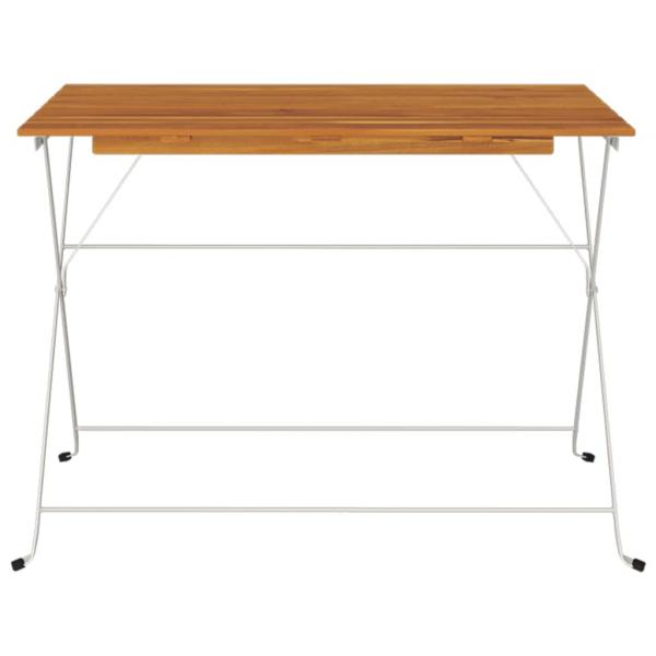 Bistrotisch Klappbar 100x54x71 cm Massivholz Akazie und Stahl