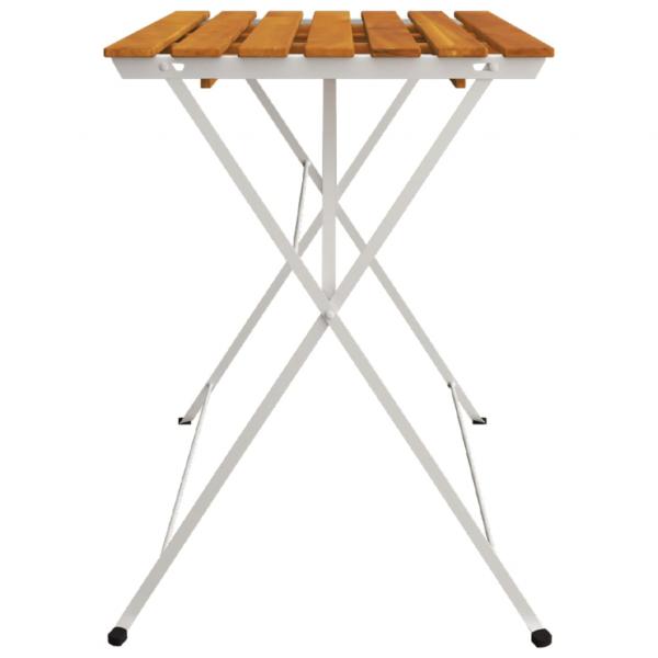 Bistrotisch Klappbar 100x54x71 cm Massivholz Akazie und Stahl