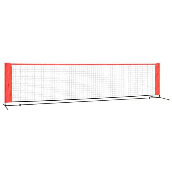 Tennisnetz Schwarz und Rot 400x100x87 cm Polyester