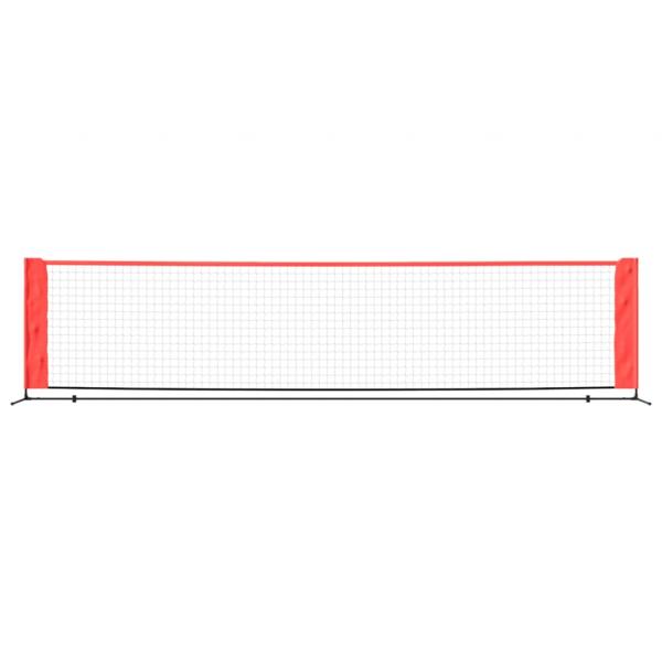 Tennisnetz Schwarz und Rot 400x100x87 cm Polyester