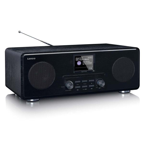 DAB+ FM-Radio mit CD-MP3-Player Bluetooth Schwarz