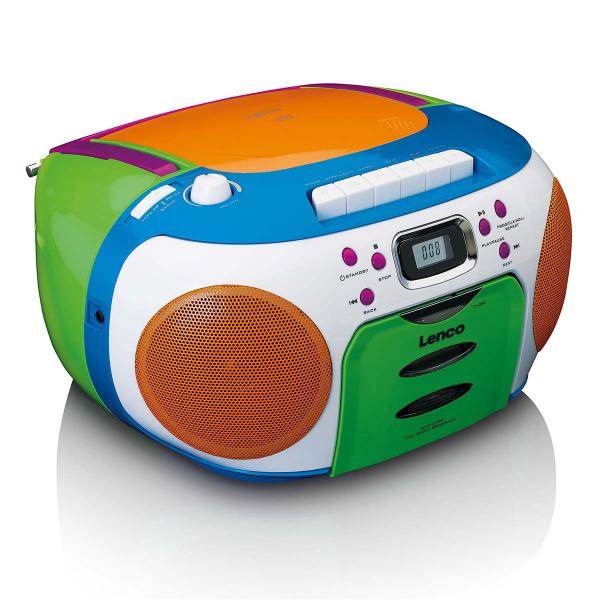 Tragbares Radio mit CD und Kassette Kids Multi Colour