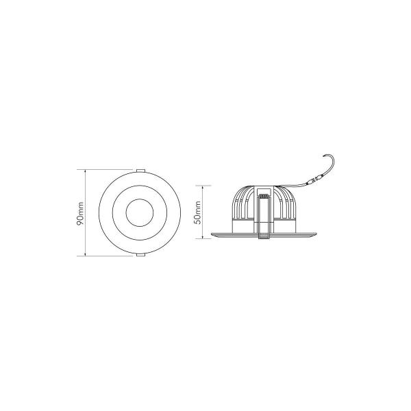 Nobile 1861680210 LED Spot 68 FP, 6,6W, 38°, IP65, 350mA, neutralweiß, chrom