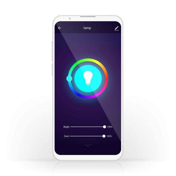 SmartLife Vollfärbige LED-Lampe | Wi-Fi | E27 | 806 lm | 9 W | RGB / Warm bis kühlen weiß | 2700 - 6500 K | Android? / IOS | Birne | 1 Stück (Menge: 2 je Bestelleinheit)