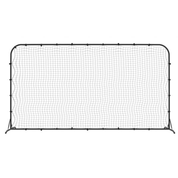 Fußball-Rebounder Schwarz 366x90x183 cm HDPE