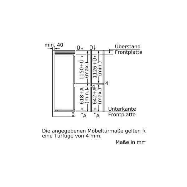 Bosch KGH87ADD0 Einbau Kühl-Gefrierkombination mit Flaschenablage, Nischenhöhe: 177,2cm, Festtür, 55,8cm breit, 270 l, VitaFresh plus Box