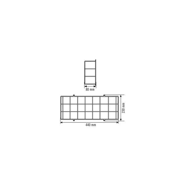 Esylux SLX/ELX BASKET GUARD WALL Schutzkorb, 44x23x8cm, weiß (EN10077265)