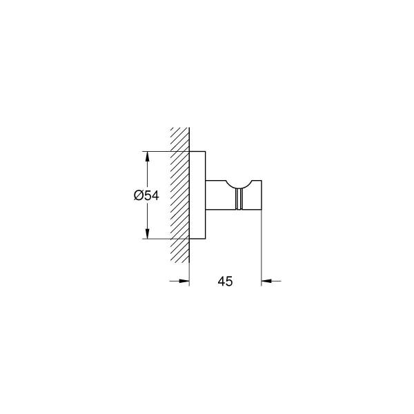 GROHE Essentials Bademantelhaken, hard graphite gebürstet (40364AL1)