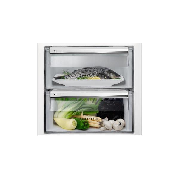 AEG SFE818E9ZC Einbau Kühlschrank mit Gefrierfach, Nischenhöhe 178cm, 253L, Festtürtechnik, 360°Cooling-Technologie, Coolmatic, Frostmatic, Touch Control, weiß