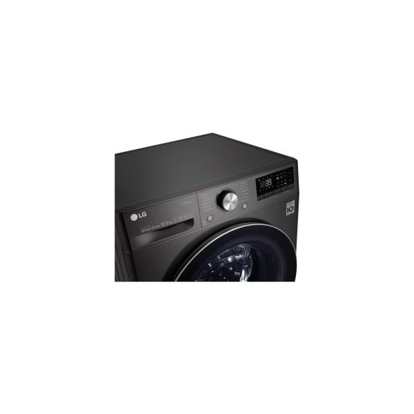 LG F6WV710P2S 10,5 kg Waschmaschine, 1400U/Min, 60cm breit, Kindersicherung, AI DD, 6 Motion, Aqua Lock, Steam, Metallic Black Steel