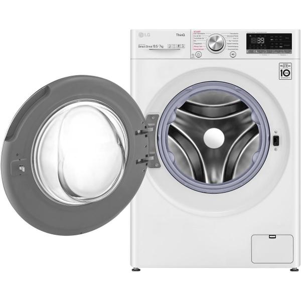 LG V7WD96H1A 9kg/6kg Waschtrockner, 60 cm breit, 1400 U/Min, AI DD, ThinQ, TurboWash, Smart Diagnosis, weiß