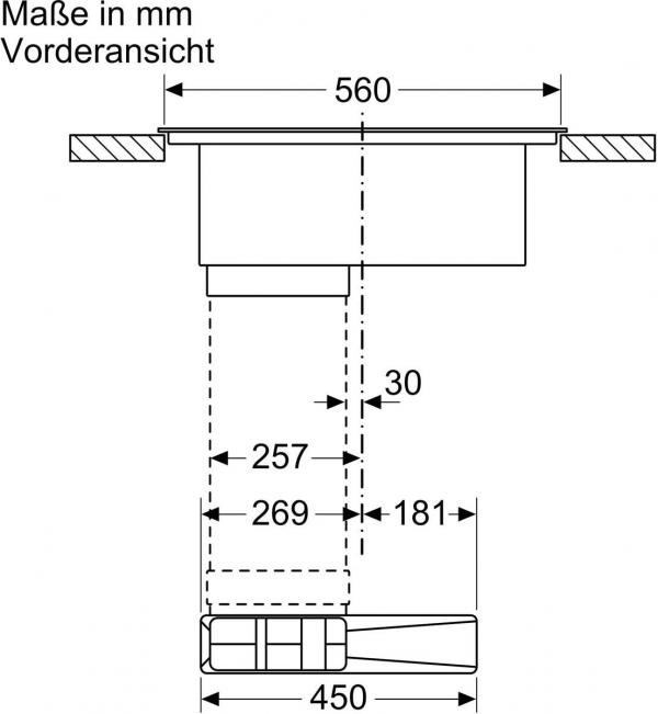 Siemens ED611BGA6 iQ300 Induktionskochfeld mit Dunstabzug+Flachkanal (ED611BS16E+HZ9VDSB4), 60cm breit, Rahmenlos aufliegend, schwarz