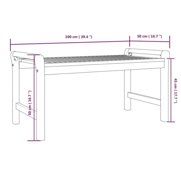 Couchtisch 100x50x50 cm Massivholz Akazie