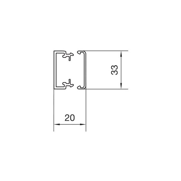 Hager LF2003507030 Leitungsführungskanal aus PVC LF 20x35mm steingrau