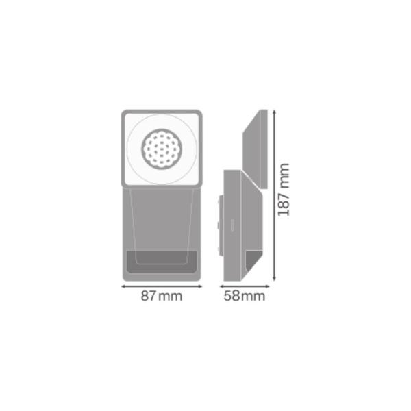 LEDVANCE Sensor Strahler ENDURA PRO SPOT SENSOR 8W 840 IP55 WT, 750lm, 4000K, weiß (4058075228863)