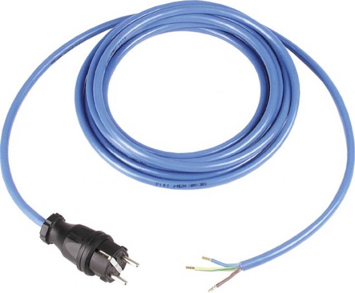 ARDEBO.de - Anschl.Ltg.BQ-F 3G1,5, 5m blau 1.Seite Vollgummistecker sw