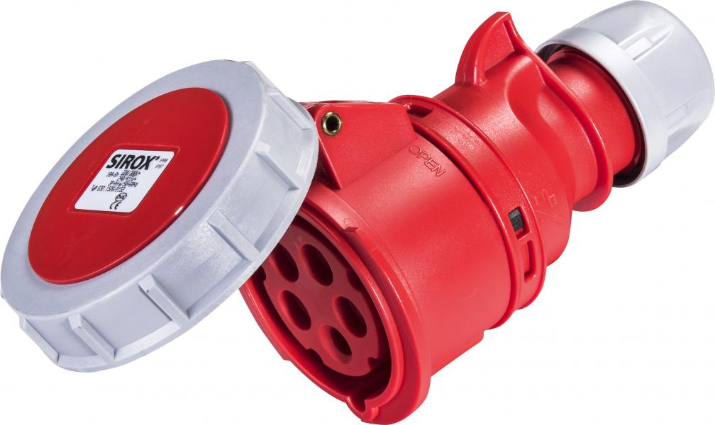 SIROX CEE-KPL. 16A,5p.6h,400V, IP67 rot