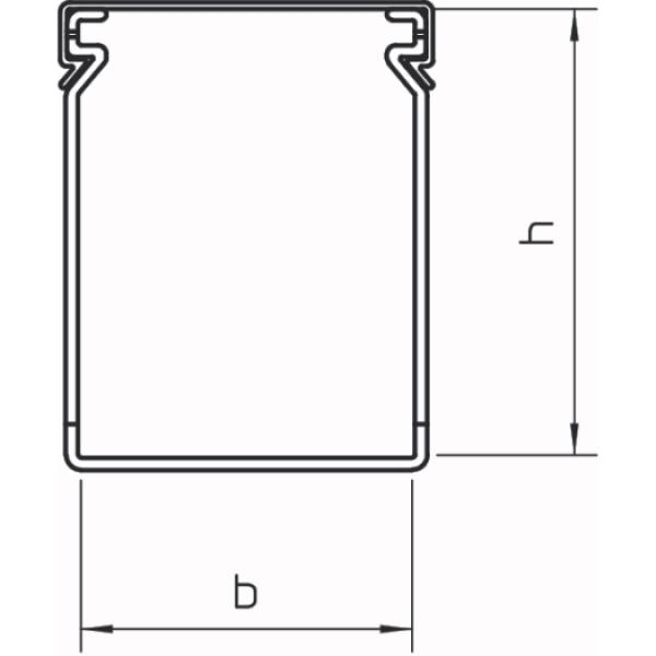 OBO Bettermann Verdrahtungskanal 60x100x2000, PVC, steingrau, RAL 7030 (2 m)