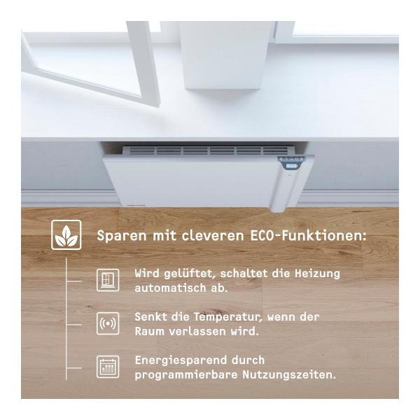 STIEBEL ELTRON CND 150 Wandhängender Duo-Konvektor, 1500 W, Wochentimer, Frostschutz, weiß (234815)