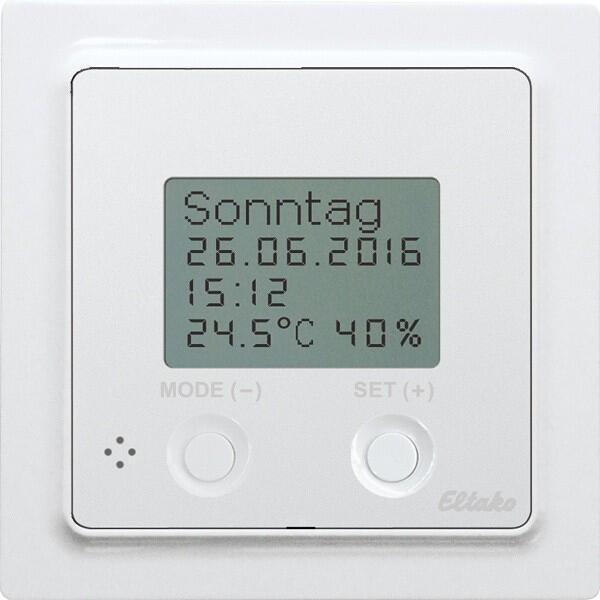 ARDEBO.de Eltako FUTH55ED/230V-wg Funk-Uhren-Thermo-Hygrostat, reinweiß glänzend (30055805)