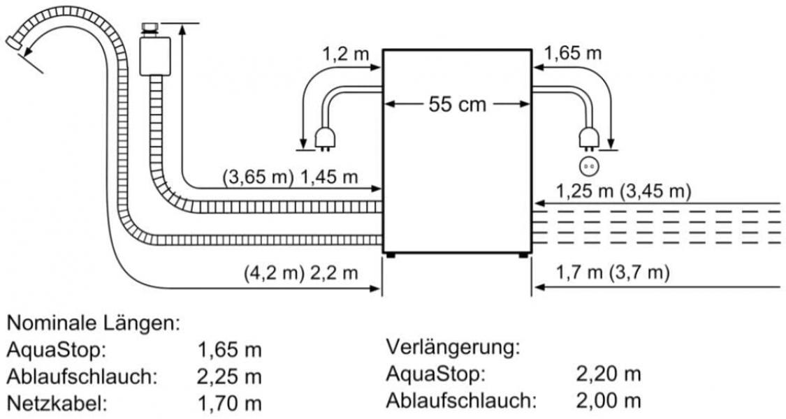 Bosch SCX6ITB00E Serie 6 Einbau Modulargeschirrspüler, 59,5 cm breit, 8 Maßgedecke, AquaStop, Kindersicherung, Eco Silence Drive, schwarz