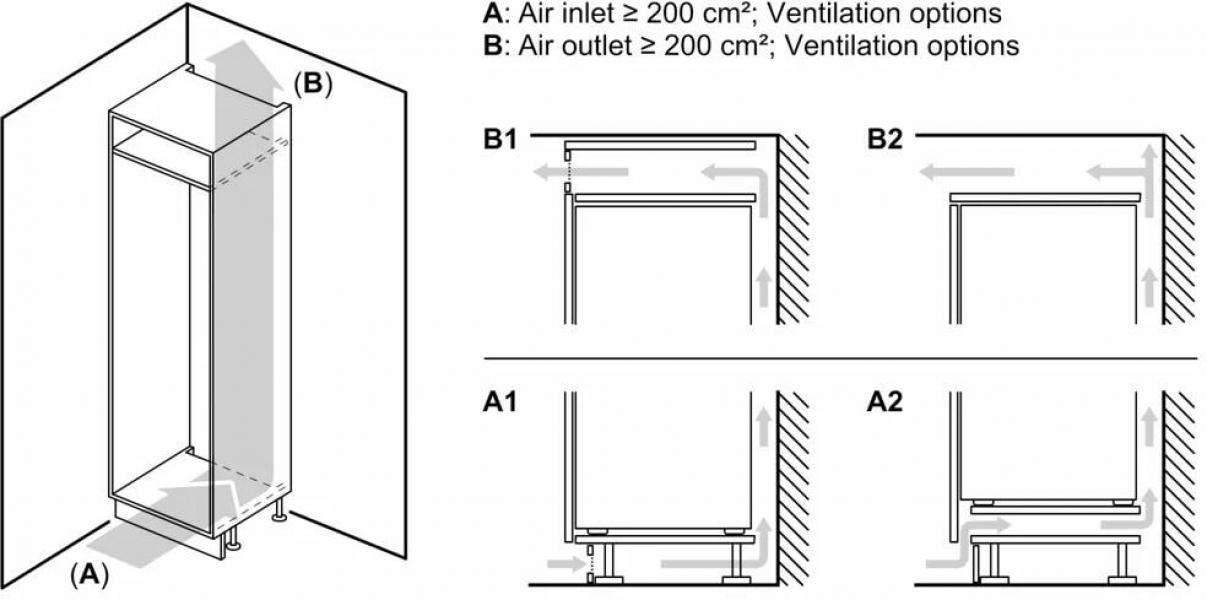 Siemens KI85NNFE0 iQ100 Einbau Kühl-/Gefrierkombination, Nischenhöhe 177,2 cm, 249 L, noFrost, Festtürtechnik, auto Airflow, safety Glas