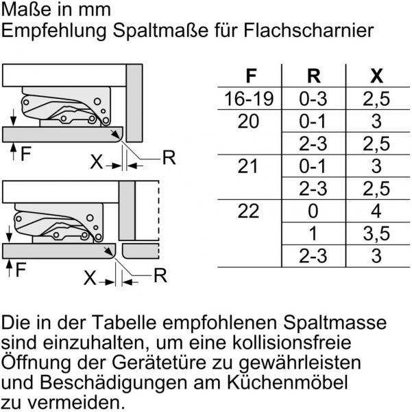 Siemens KU22LADD0 iQ500 Unterbau Kühlschrank, Nischenhöhe 82 cm, 110 L, Flachscharnier mit Softeinzug, super Cooling, LED-Beleuchtung, safety Glas