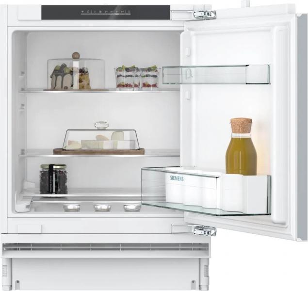 ARDEBO.de Siemens KU21RVFE0 iQ300 Unterbau Kühlschrank, Nischenhöhe 82 cm, 134 L, Flachscharnier, super Cooling, safety Glas, LED-Beleuchtung, Urlaubsschaltung