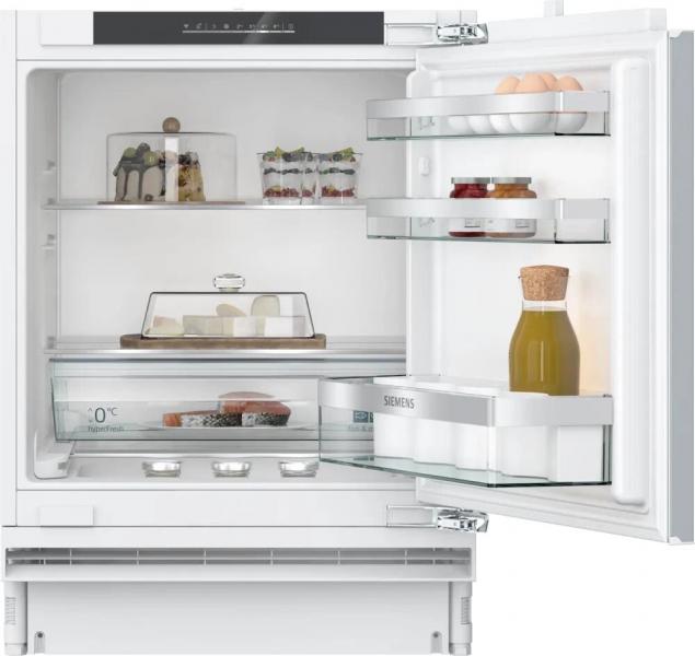 ARDEBO.de Siemens KU21RADE0 iQ500 Unterbau Kühlschrank, Nischenhöhe 82 cm, 134 L, Flachscharnier mit Softeinzug, LED-Beleuchtung, Home Connect, safety Glas