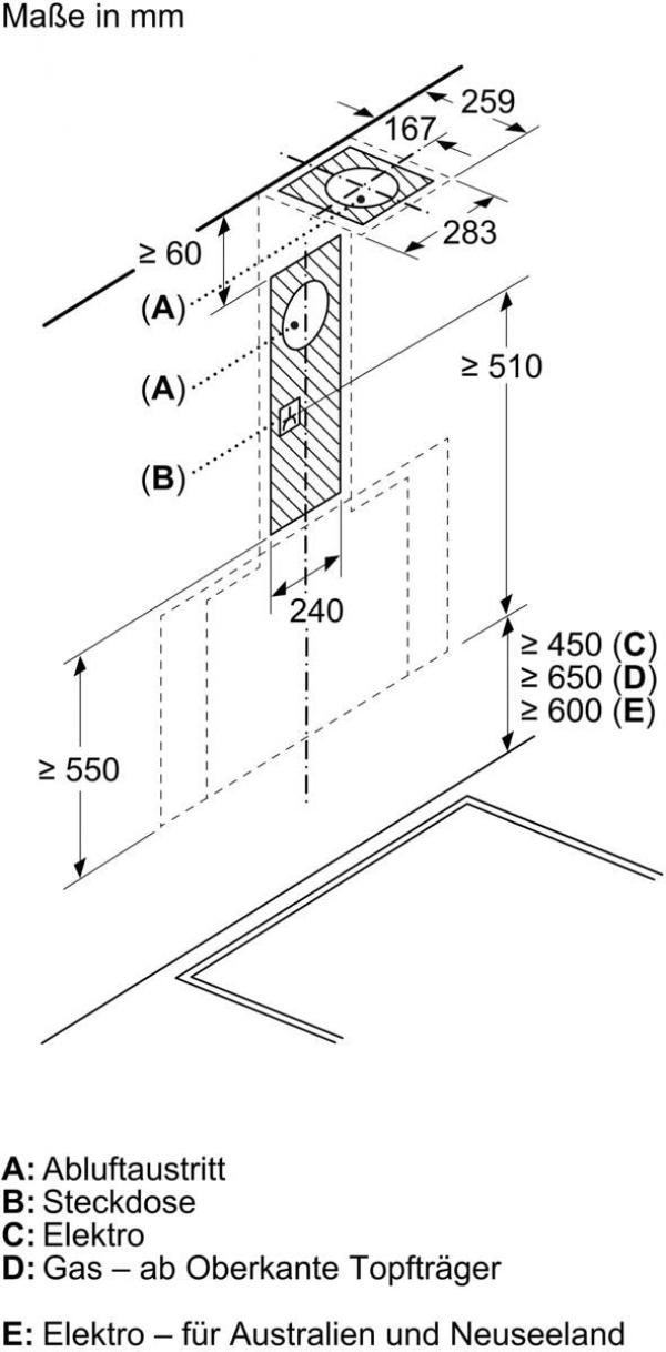 Siemens LC81KAN20 iQ500 A+ Kopffreihaube, 80 cm breit, 915 m³/h, cook Connect System, iQdrive Motor, Leistung 3-stufig + 1 Intensiv, Glasschirm, weiß