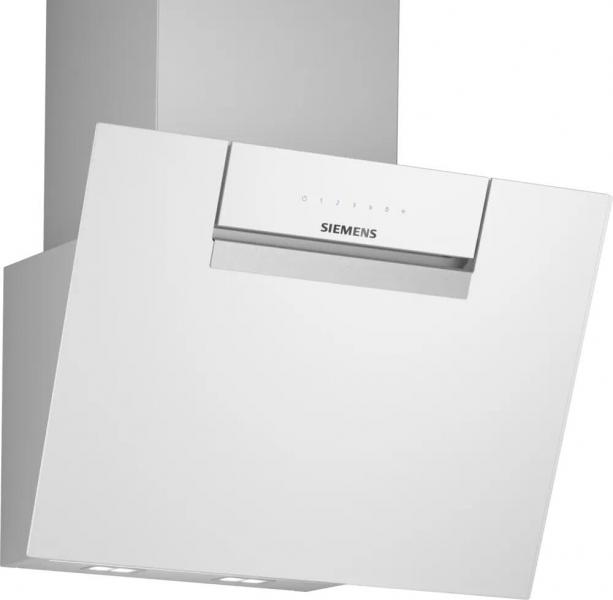 ARDEBO.de Siemens LC67KFN20 iQ300 A+ Kopffreihaube, 60 cm breit, 768 m³h, cook Connect System, iQdrive Motor, Leistung 3-stufig + 1 Intensiv, Glasschirm, weiß